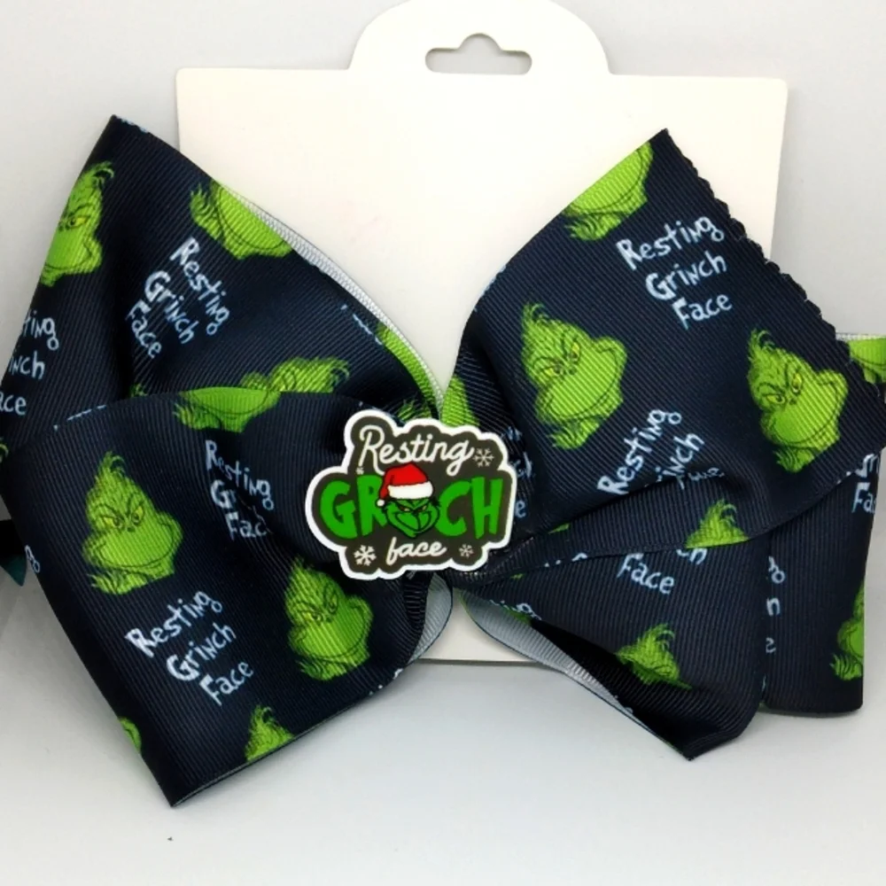 Grinch hair bow